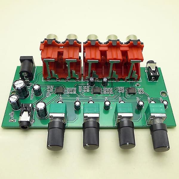 Multi-källa Rca Mixer Stereo Audio Reverberator Audio Switch Switcher 4 Input 2 Output Driver Head