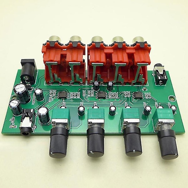 Multi-kilde Rca Mixer Stereo Audio Reverberator Audio Switch Switcher 4 Input 2 Output Driver Head