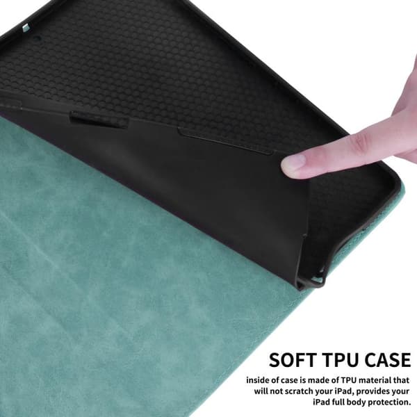 Samsung Galaxy Tab A9+ Etui med Rombe Prægning Grön