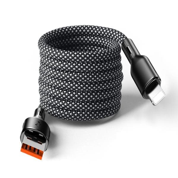 MagnoLoop – Smart Magnetisk Ladekabel Sort Sort Sort Black USB _x0013_ Lightning