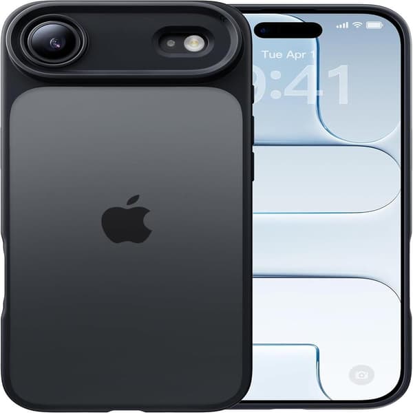 Compatible iPhone 17 Air Case Matte Finish Protective Phone Cover Anti-Fingerprint Thin Slim Hard Case - Black