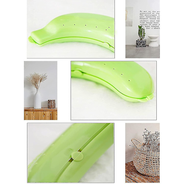 Oppbevaringsboks for banan, beskyttende boks for banan, bananbeholder i plast
