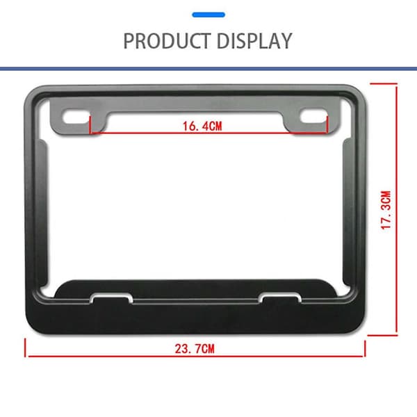 Motorcykel Nummerpladeramme Universal Bilnummerplade Cover Multipurpose Auto Nummerpladeholder Black