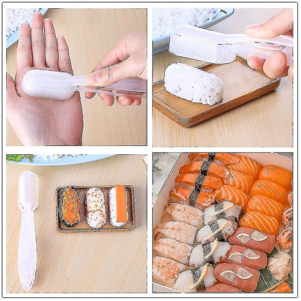 4 st Sushi Mould Kit Triangel Sushi Maker Transparent Onigiri Maker Ris Bento Mould Mould Restauranger