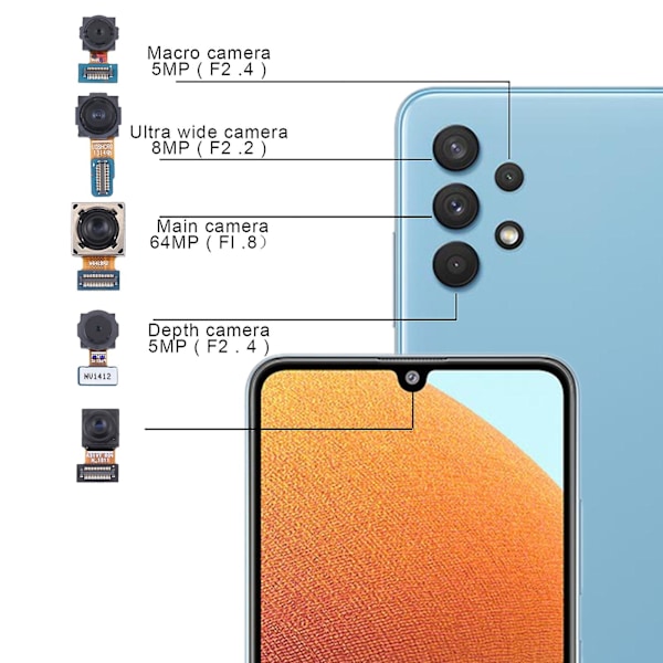 Kamerasats för Samsung Galaxy A32 Sm-a325