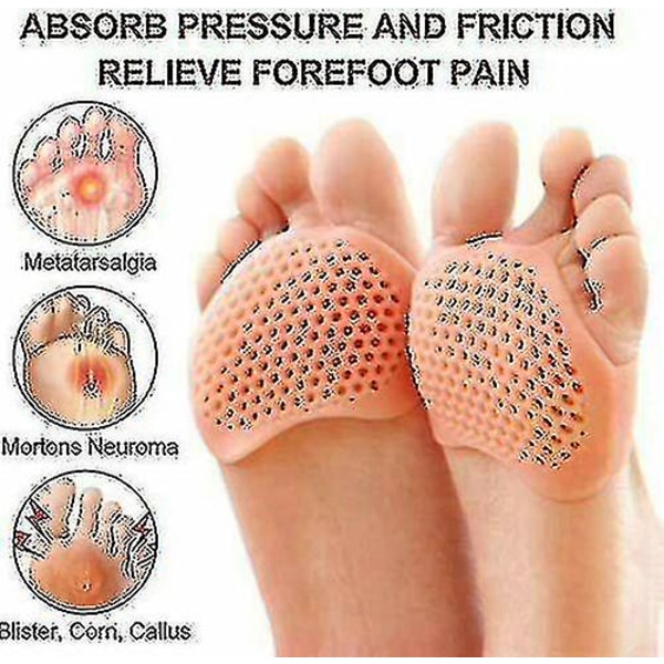 2 X Gel Metatarsal Sore Ball Of Foot Pain Kuddar Pads Insoles Cy
