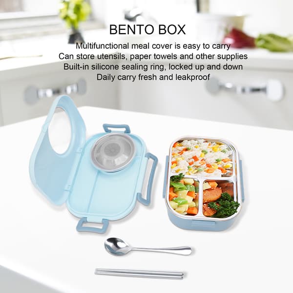 Bento Matboks Rustfritt Stål Rom Termisk Bento Boks Dobbel