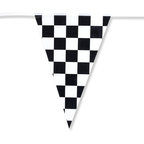 30 meter rutig svart och vit vimpel Banner Flaggor Racing Party