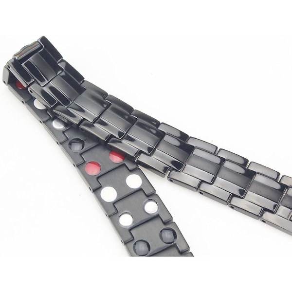 Magneettinauha Edelstahl Zweireihig 4 Elemente Schwarz