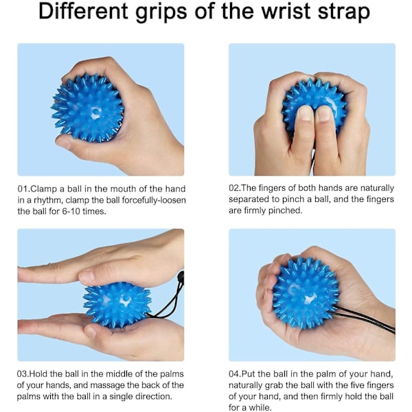 Handtränare Fingertänare - Knådningsboll för Handterapi Set om 2 Mjuka Bollar Anti-stressboll Massageboll, Stärkande Handfingerträning, Re