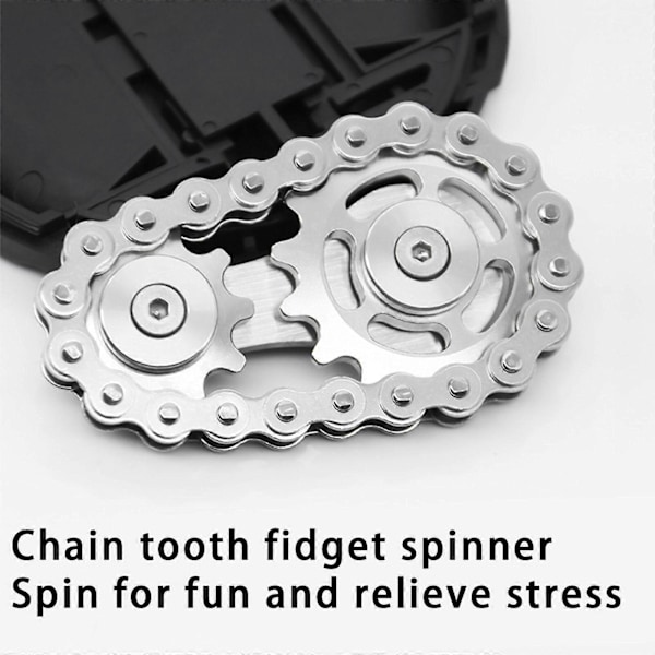 Cykelkedja Kugghjul Fidget Spinner Metall Drev Högkvalitativt Gyro Rostfritt Stål Nyhet Leksak multicolor