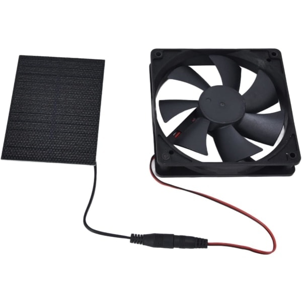 Solcelleventilator Solpanel Ventilator Sæt Silikon, Plast Solpanel Ventilator Professionel Solenergi Udluftningsventilator Sæt til Kyllingehus Drivhus Skur Husdyr