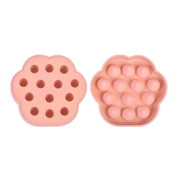 Tee-se-itse mansikkajääkuutioiden mold, käsintehty jääpalojen valmistustyökalu helposti irrotettava Pink