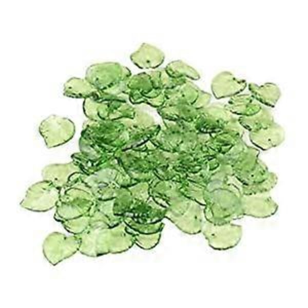 200 st Transparenta Gröna Akryl Lövberlocker 15x15mm Plast Lövpärla
