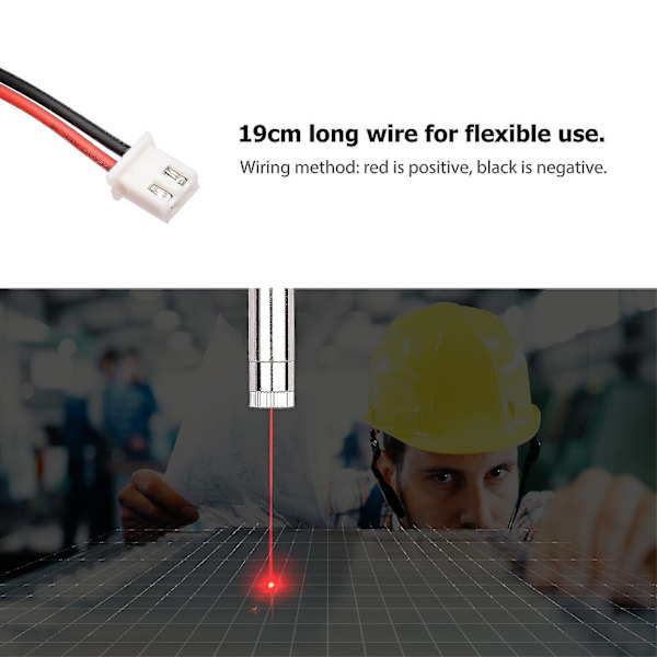 650nm 250mw Red Laser Line Locator Laser Head Cnc Engraver Fokuseringsmodul Laser Ray Locator Justerbar brännvidd Laser Red dot