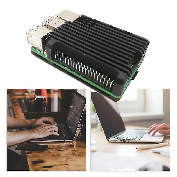 Raspberry Pi 5 Aluminiumhus med Radiell Blåser for Raspberry