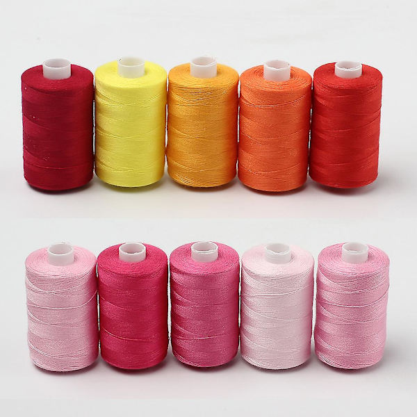 24 st/låda 1000 yards Sytråd 100% Polyester Sömnadsmaskinstrådar