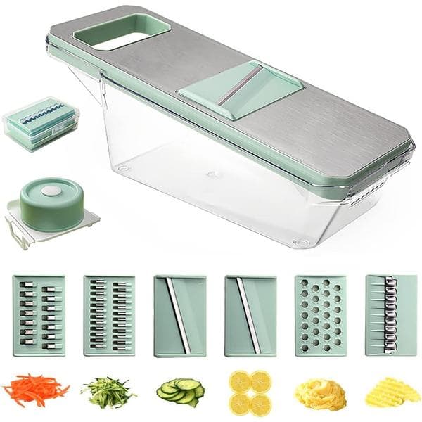 Kitchen Chopper, Wine Grater, Vegetable Spiralizer and Vegetable Cutter, Magnetic Version