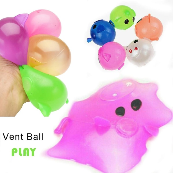 1 kpl sarjakuva Vent Piggy Soft Kawaii Jello Pig Anti Stress Splat Water Pig