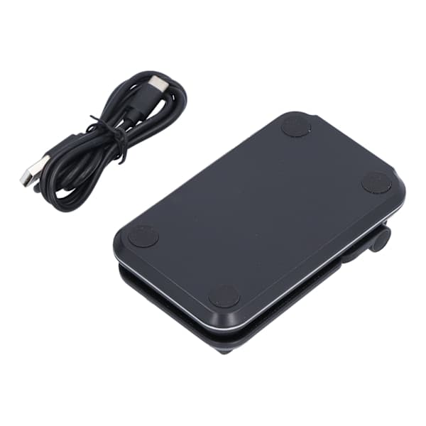 T6 foldbar trådløs oplader mobiltelefonholder til mobiltelefon headset og tablet sort