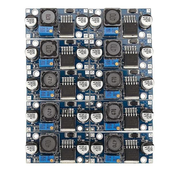 10x LM2596 DC-DC Step-Down Strømmodul 3A Justerbar Modul Stabil Spænding 24V Til 12V 5V 3V
