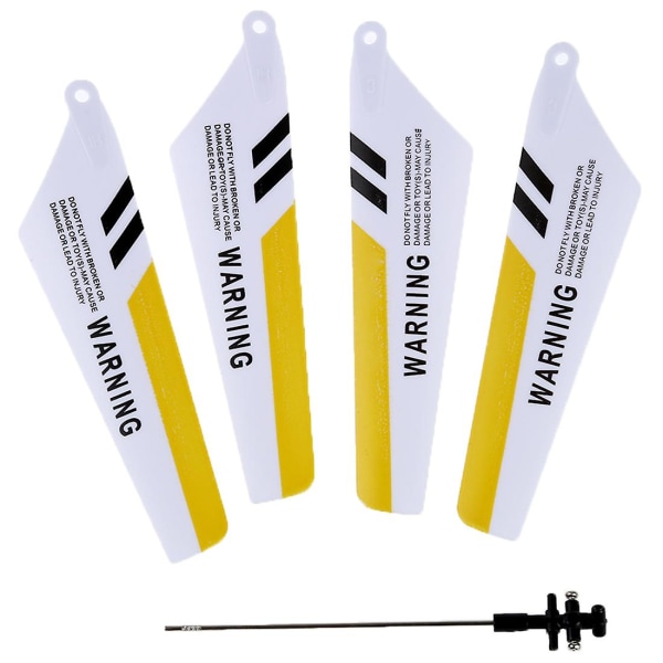 Komplett Sett Reservedeler for S107 RC Helikopter, Hovedblader, Hovedaksel, Hale Dekor, Hale Propeller, Girsett, Koblingsspenne - Gult Sett -