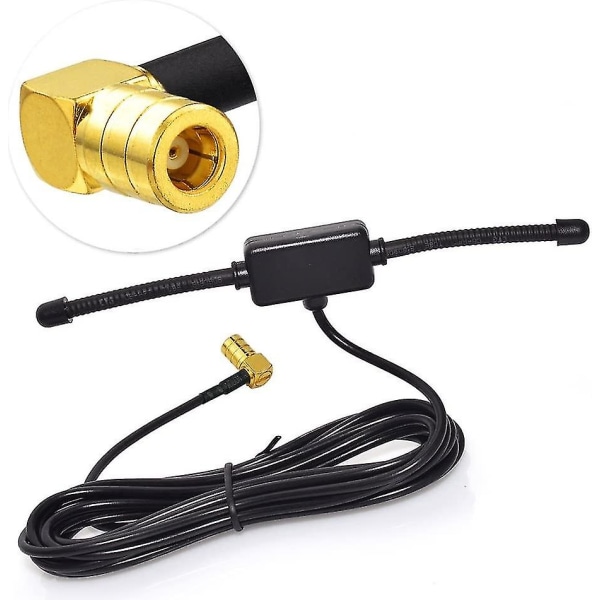 Dab Antenne Bilradio Forstærker Smb Adapter Patch Antenne Dab+ Bilrude Montering Forrude Smb Retvinklet Stik Adapter Kompatibel Med Dab Radio Blaupunk