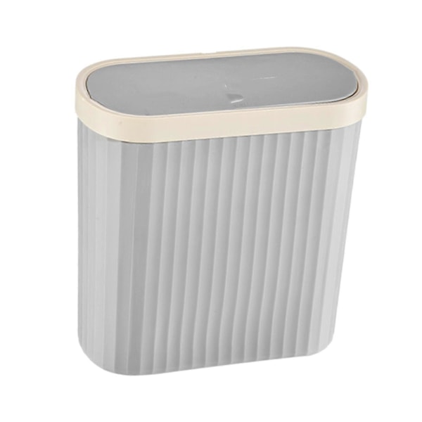 Soikea roskakori kapea jäteastia roskasäiliö keittiön roskakori pyykkitupaan aurinkohuoneeseen autotalliin kotiin grey L