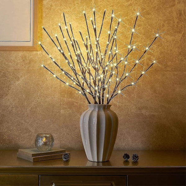 3 stk Twig Tree Led-lys, indendørs eller udendørs brug, varm hvid