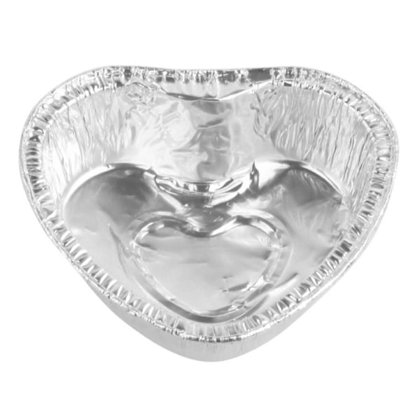 Pakke med 125 hjerteformede aluminiumsfoliekakeformer Mengxi