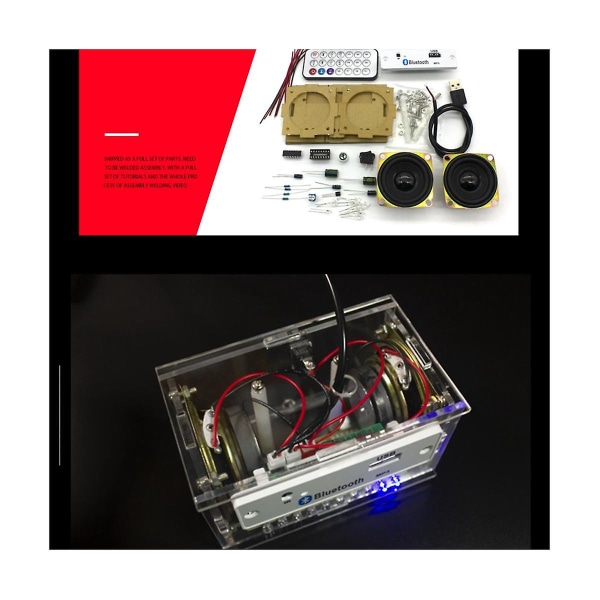 DIY Elektronisk Kit Bluetooth Højttaler Elektronik DIY Lodningsprojekt Kit Bluetooth Stereo Højttaler
