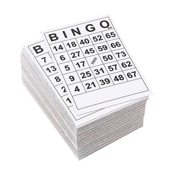 Klassiske bingokort 0-75 Moro familiekortspill Bingobilletter Spill for familie voksne barn