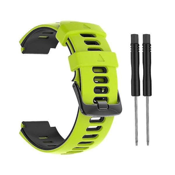 Garmin-approach S20/s6 Smart Watch Band Mjukt silikonarmband green black