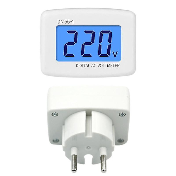 Ac Meter Head Rund Plug Dm55-1 110v-220v Digital Ac Lcd Digital Display Voltmeter