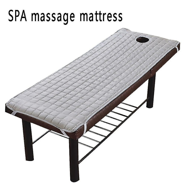 Madras til massagebordseng med hul, skønhedspude, skridsikker pude 185x70cm grå