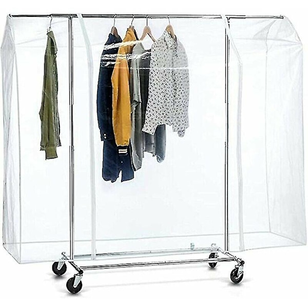 Klesbeskyttere, vaskbart trekk transparent vanntett støvtett beskyttelse, universelt beskyttelsestrekk for klesstativ i garderobe