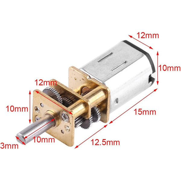 Dc 6v 1:1000 gearmotor med højt drejningsmoment, 10 rpm reduktionsgearmotor til smart robotbillegetøj, model flylegetøj reduktionsmotor (6v 10rpm)