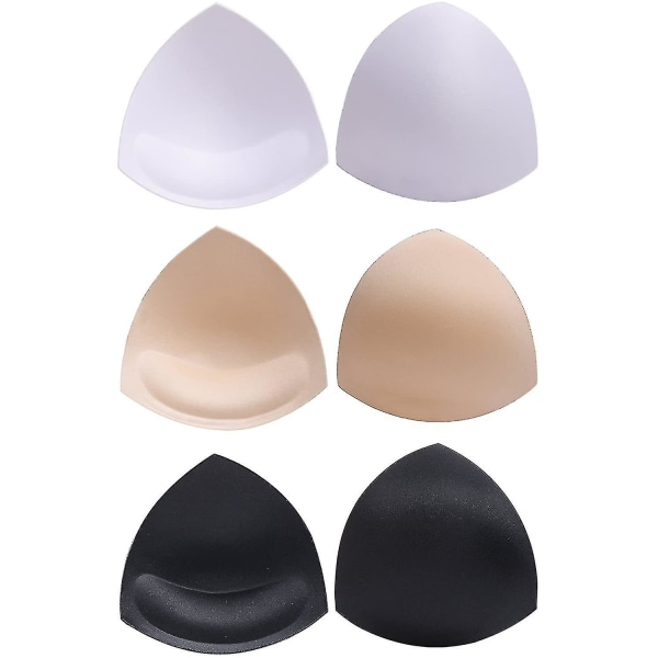 BH Pads Bikini Pad BH Inserts Push-up Pad, 3 färger, triangelform, svart