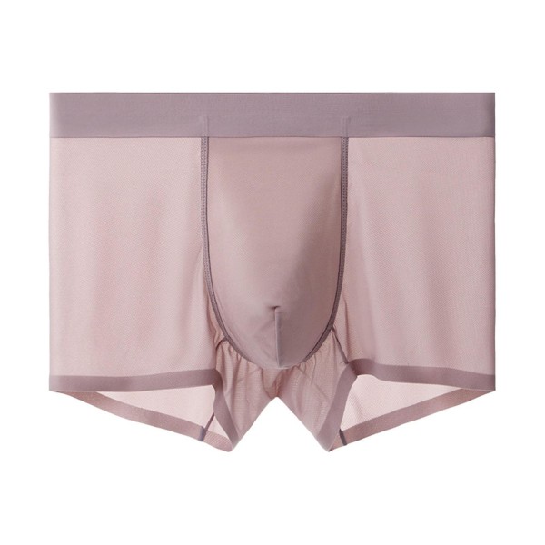 Menn's Is Silke Undertøy U Konveks Design Lavt Liv Boxershorts For Hverdagslig Bruk Bean Paste 2XL