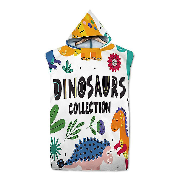 D-dinosaurie strandhanddukar Sandtät badponcho, söt liten handduk mikrofiber Snabbtorkande handduk, 75cm X 65cm