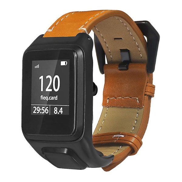 For Tomtom Runner 3 Slitasjebestandig stropp Svettetett anti-ripe klokkebånd Light Brown