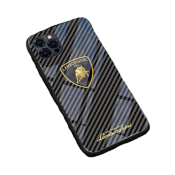 Phone case Phone case Lamborghini logotyptryck för Iphone Phone case i härdat glas iPhone12