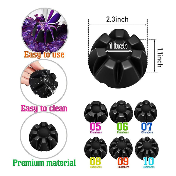 6 stykker Flower Pour Cup Akryl Helling Flower Strainers Pour Painting Supplies Sil For Diy P