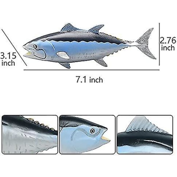 Realistisk Fiskefigur Havdyrsfigurer Plastic Ocean Dyr Model For Science