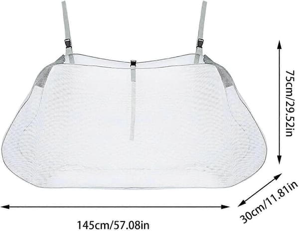 Pool Float Net Opbevaringspose, Mesh Pool Legetøjspose, Legetøjsopbevaring til Pool, Pool Float Net Opbevaringspose med Justerbare Stropper, Foldbar Pool Float Opbevaringsorgan Gray