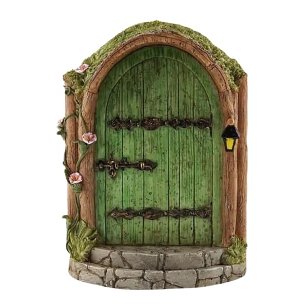 Miniature Pixie Elf Fe Dør Træ Have Vinduesdør Jul