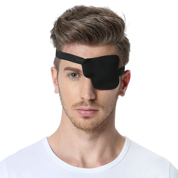 Pakke med 2 3d øjenplaster, sort (venstre øje)