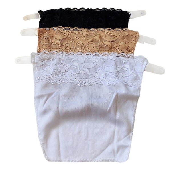 3 stk. Dekolleté-Sikker Snap-On Mock Camisole Blondering Åndbar Strækbar Til Kvinder