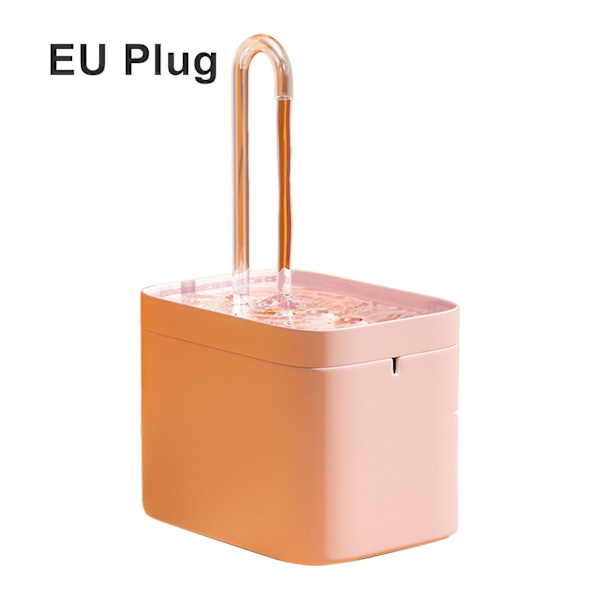 1.5L Elektrisk Automatisk Vattenfontän för Katt och Hund Vattendispenser Husdjursdrickskål Ny Pink