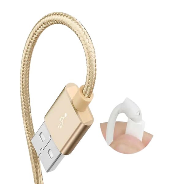 3-pakning 2m 2a hurtigladekabel ladekabel nylon kompatibel med Apple iPhone